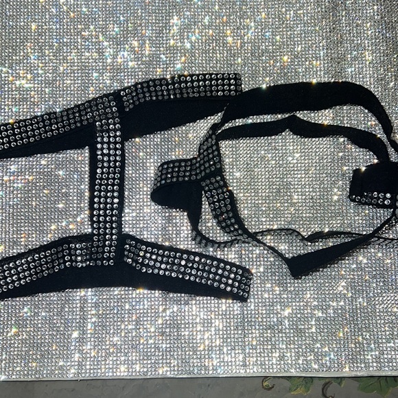 Rhinestone Leg garters L/ XL - Picture 6 of 9